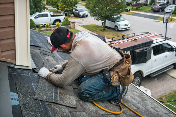 Professional Roofing technician working in Roscoe, MN